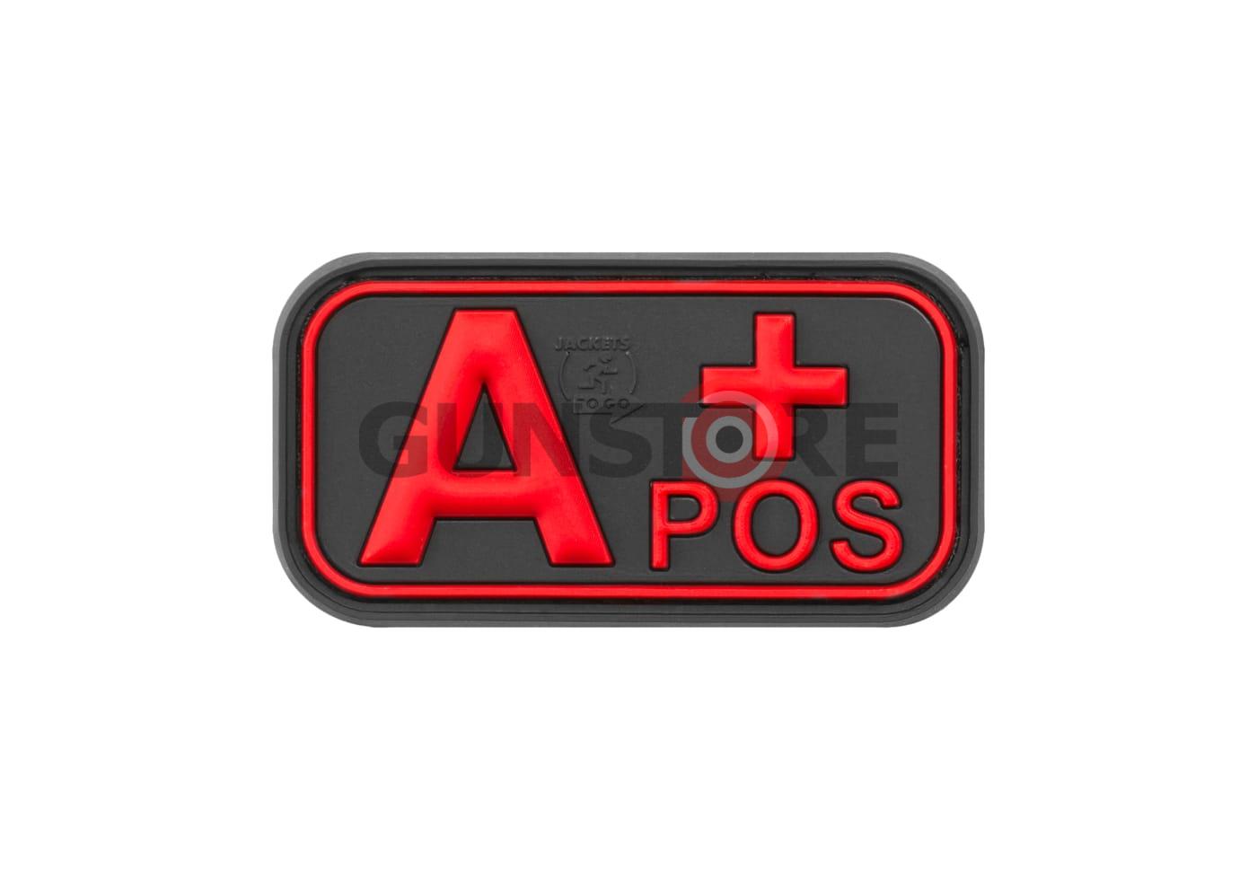 Bloodtype Rubber Patch A Pos Blackmedic