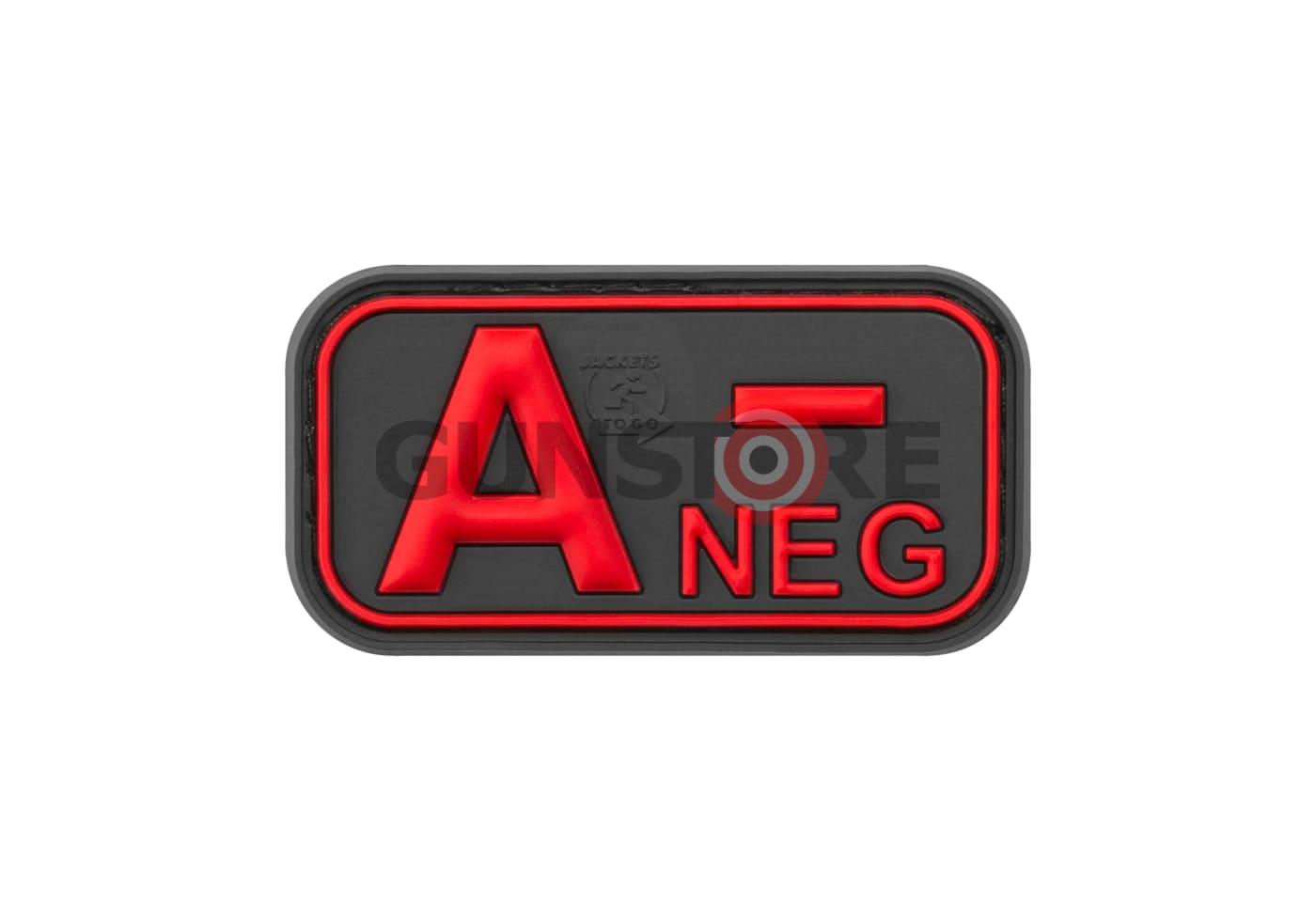 Bloodtype Rubber Patch A Neg Blackmedic