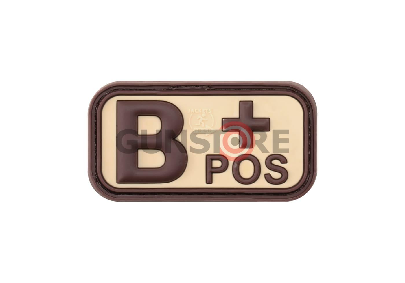 Bloodtype Rubber Patch B Pos Desert