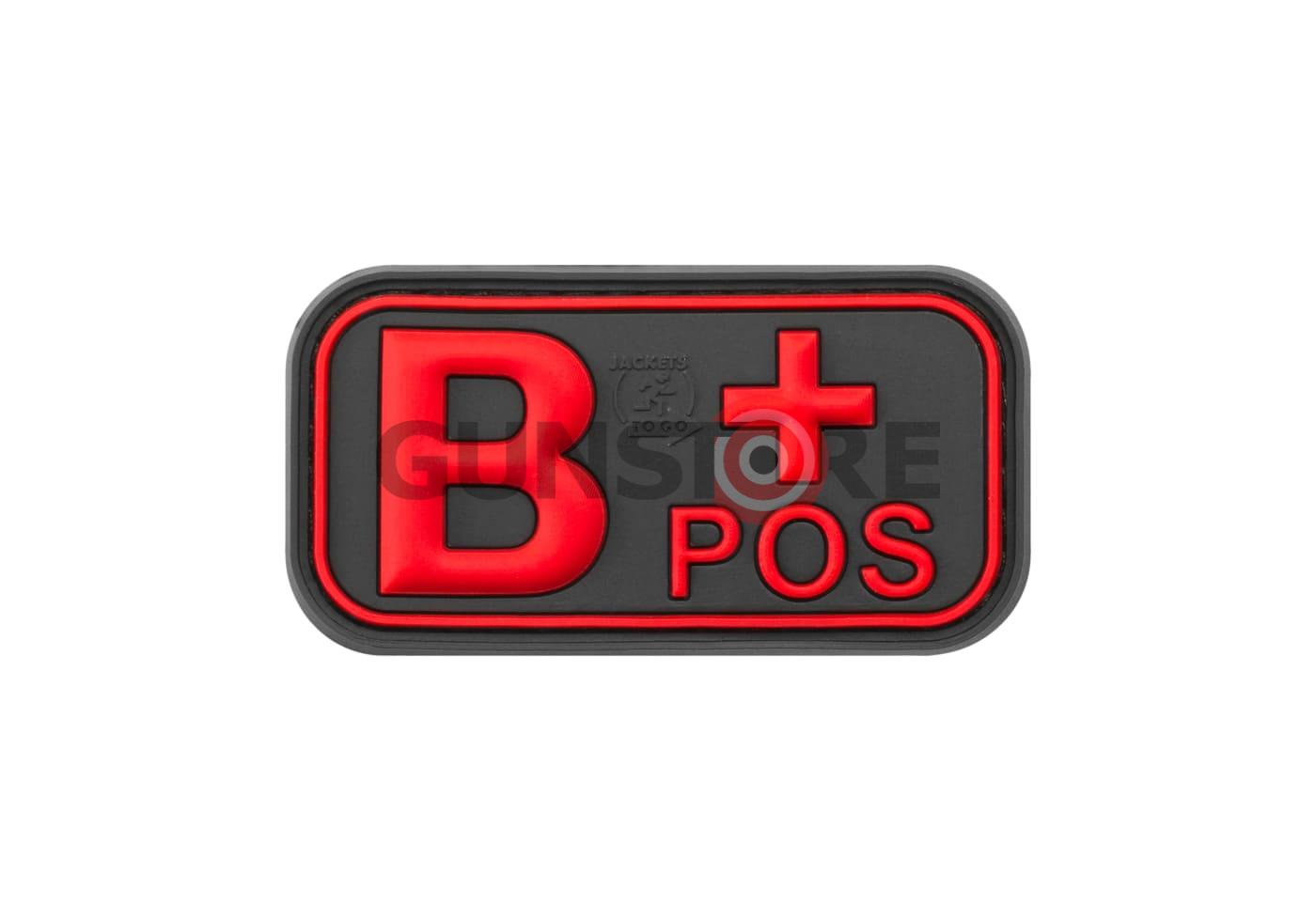 Bloodtype Rubber Patch B Pos Blackmedic