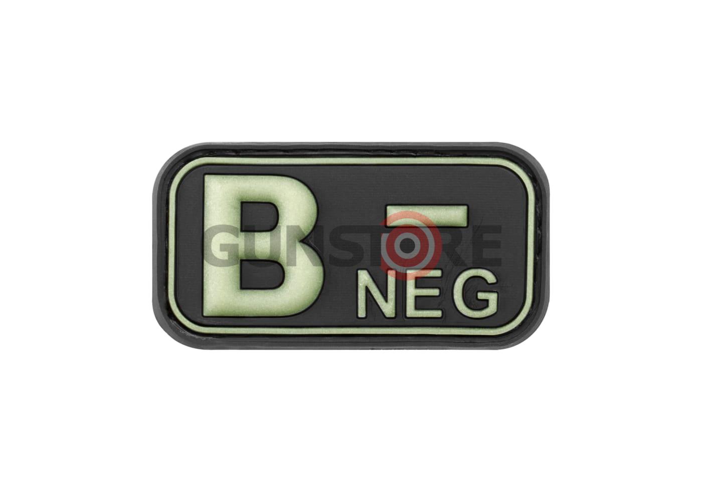 Bloodtype Rubber Patch B Neg Glow