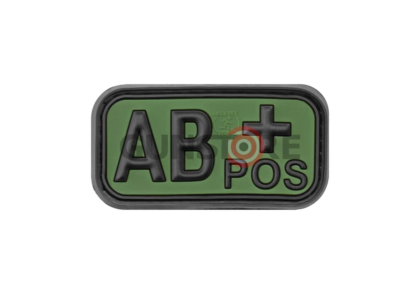 Bloodtype Rubber Patch AB Pos Forest