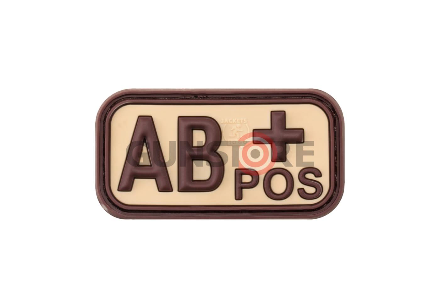 Bloodtype Rubber Patch AB Pos Desert