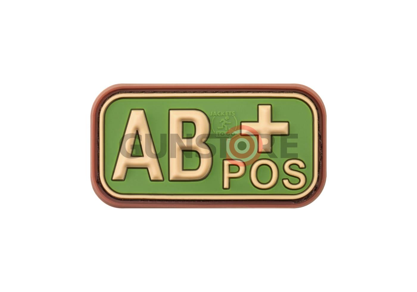 Bloodtype Rubber Patch AB Pos Multicam