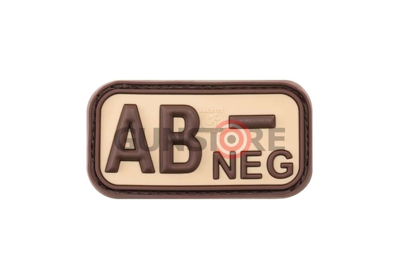 Bloodtype Rubber Patch AB Neg Desert