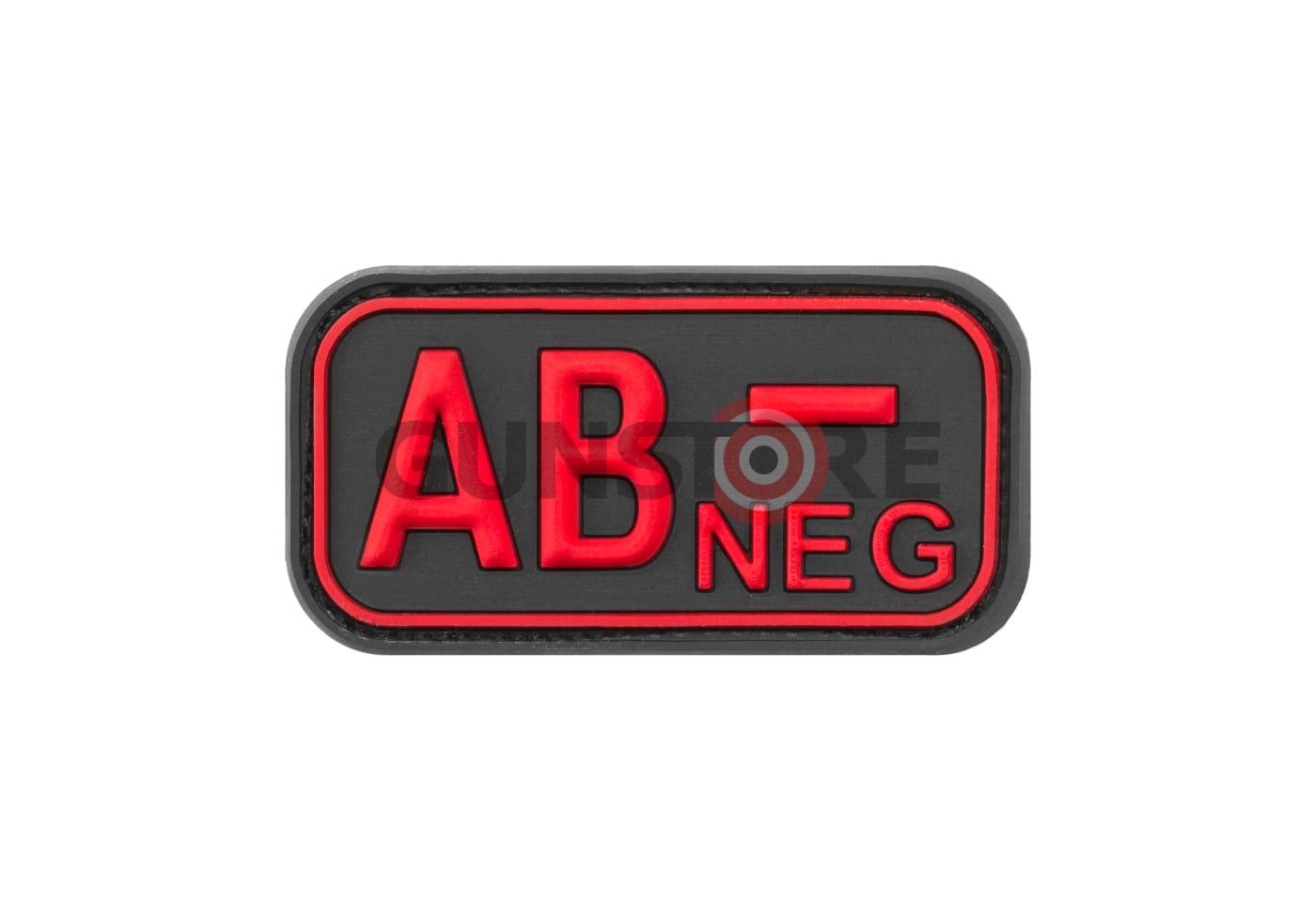 Bloodtype Rubber Patch AB Neg Blackmedic