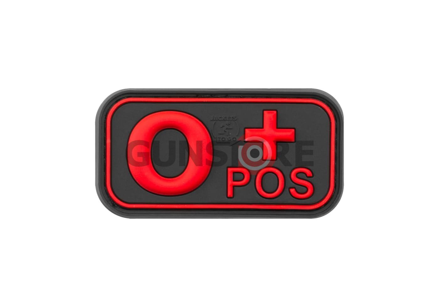 Bloodtype Rubber Patch 0 Pos Blackmedic