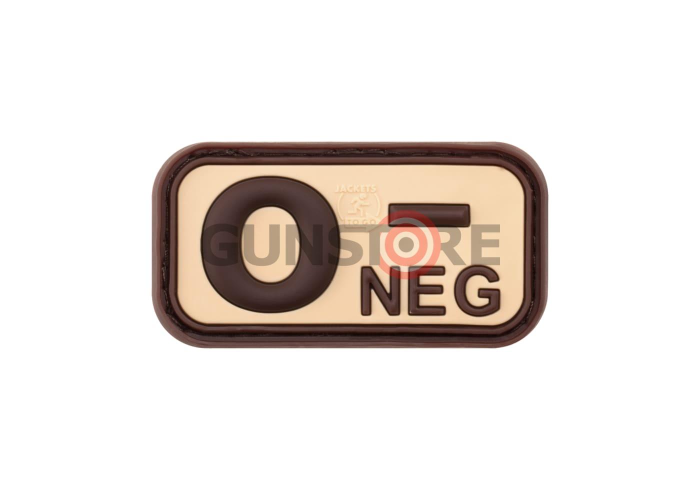 Bloodtype Rubber Patch 0 Neg Desert