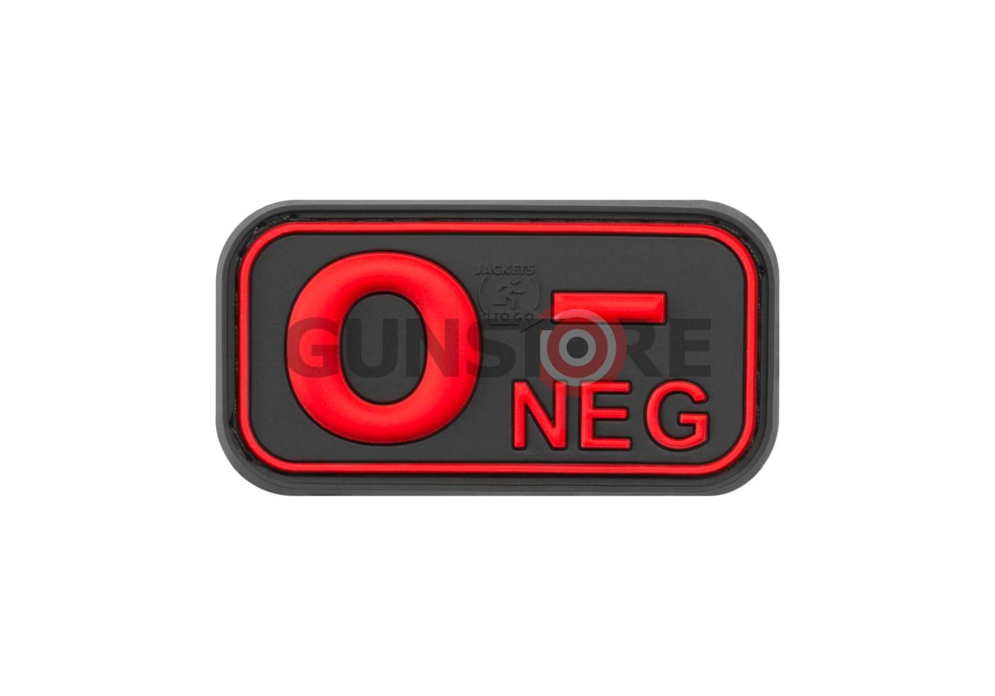 Bloodtype Rubber Patch 0 Neg Blackmedic