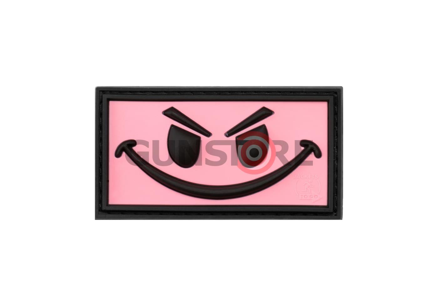 Evil Smile Rubber Patch Pink