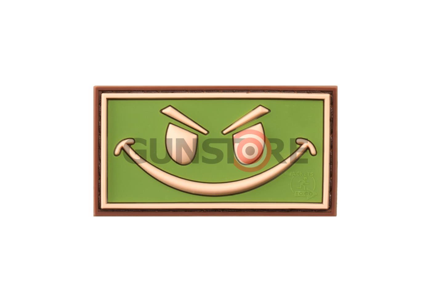 Evil Smile Rubber Patch Green