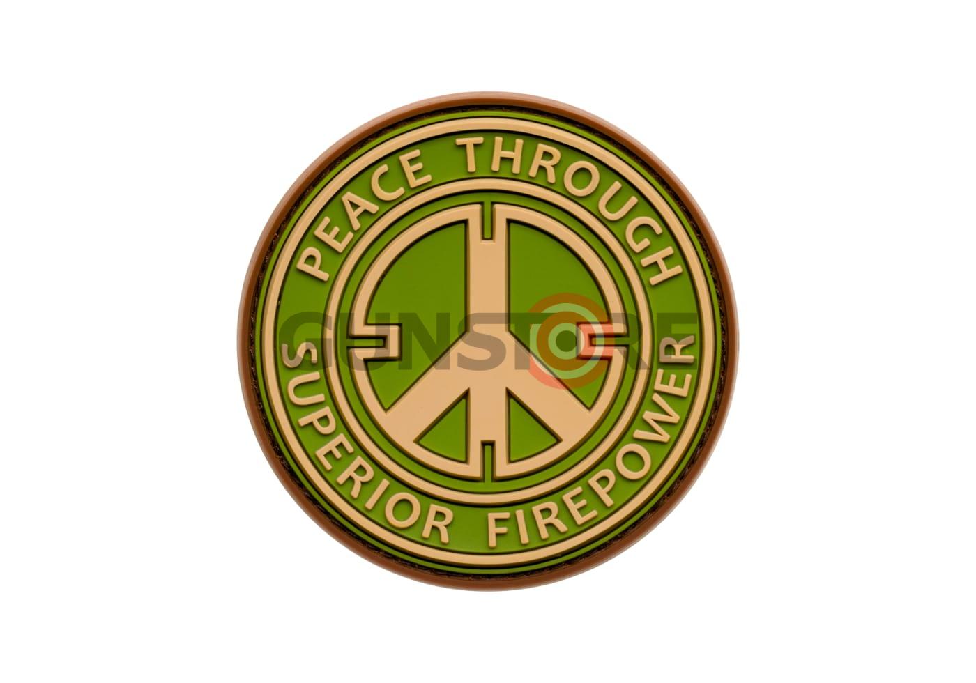 Peace Rubber Patch Green