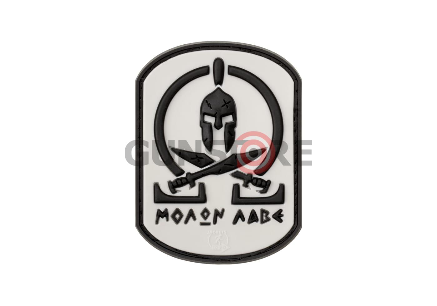 Molon Labe Rubber Patch White