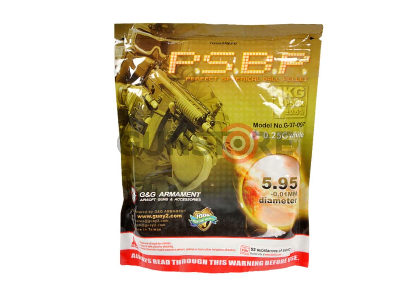 0.25g Perfect BBs 4000rds White