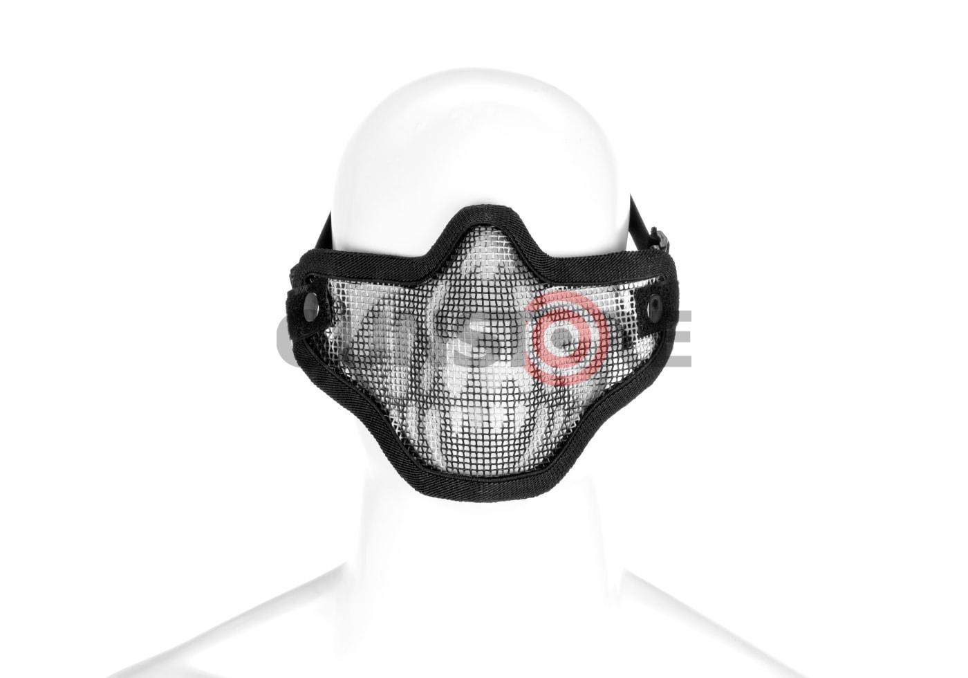 Steel Half Face Mask Death Head Black
