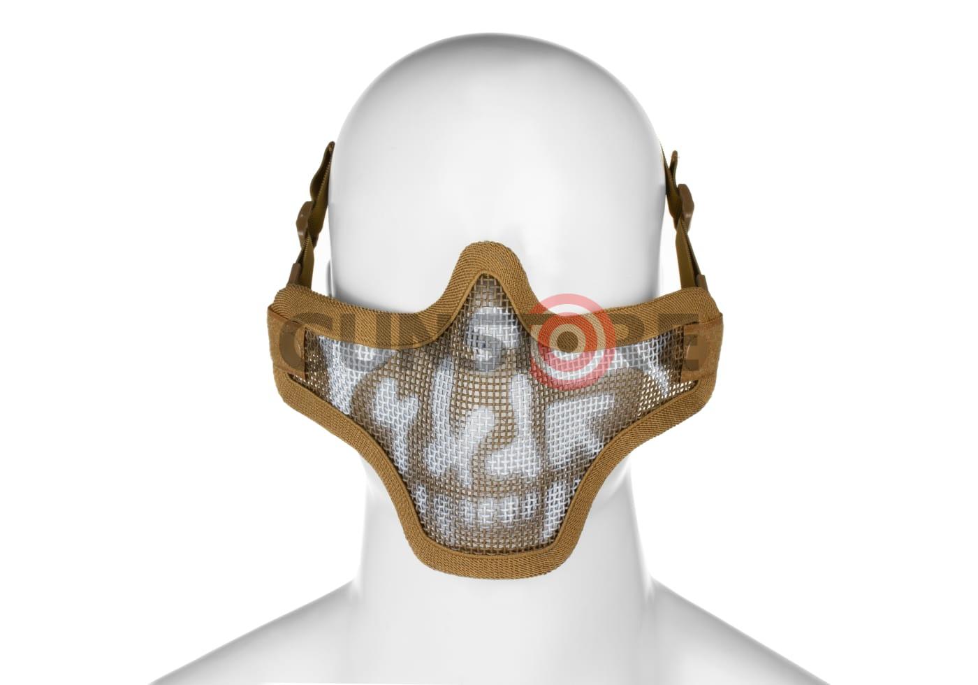 Steel Half Face Mask Death Head Tan