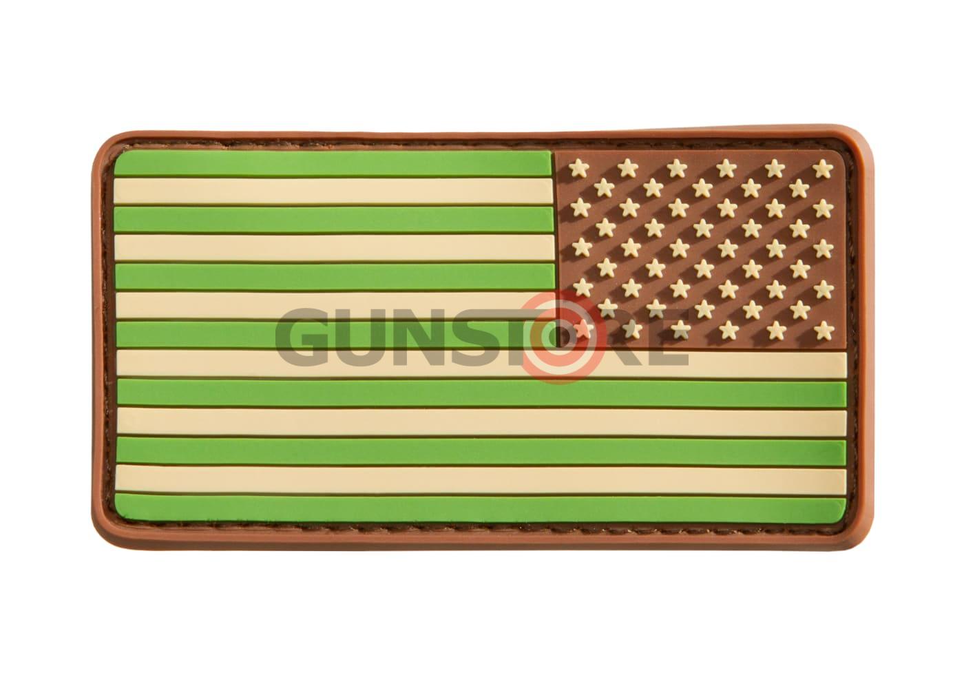 US Flag Rubber Patch Reversed Green