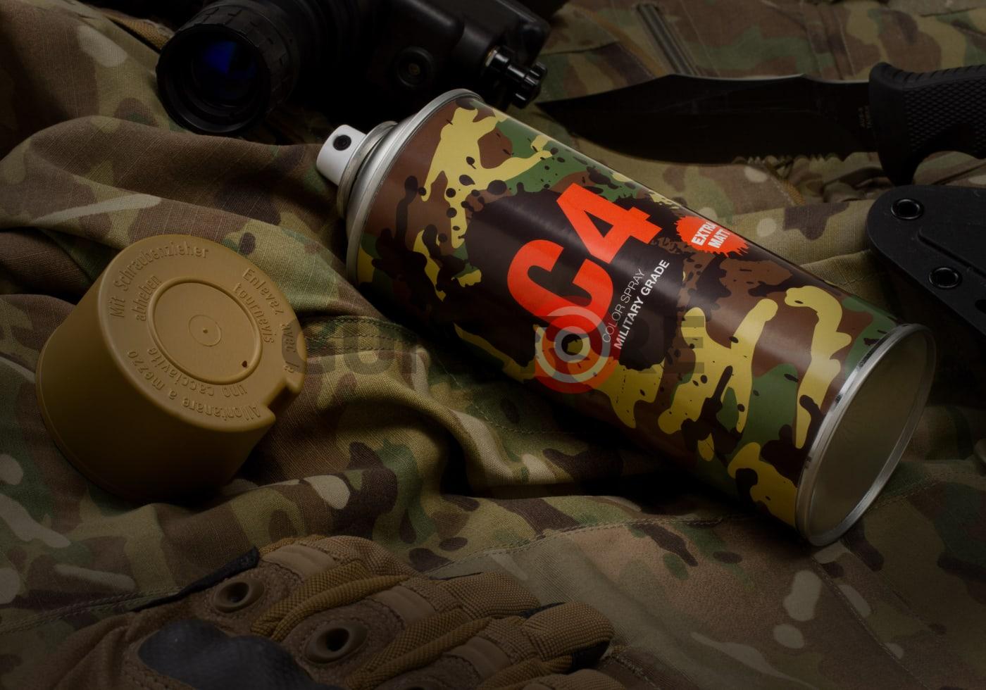 Fotografia: C4 Mil Grade Color Spray RAL8000