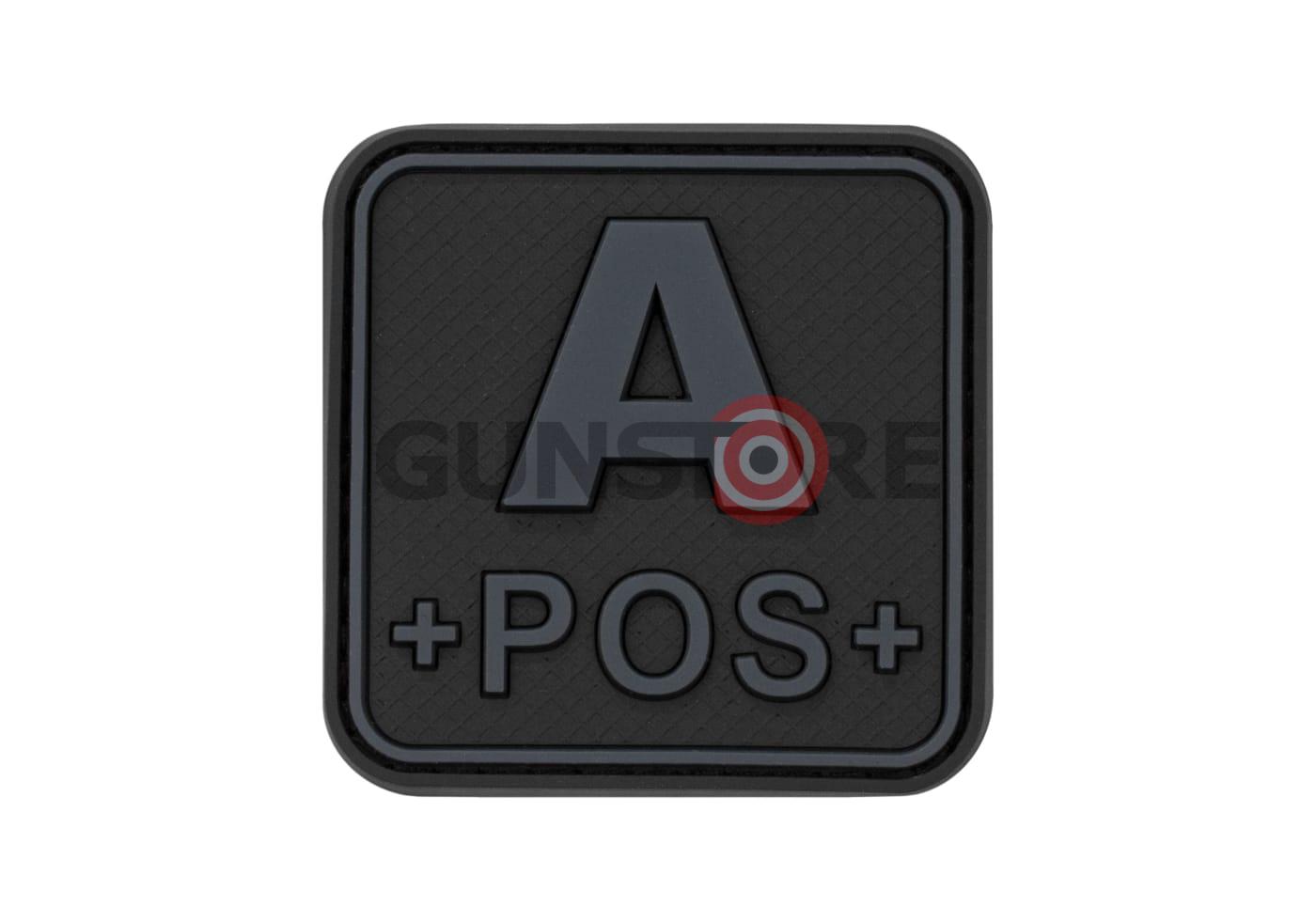 Bloodtype Square Rubber Patch A Pos