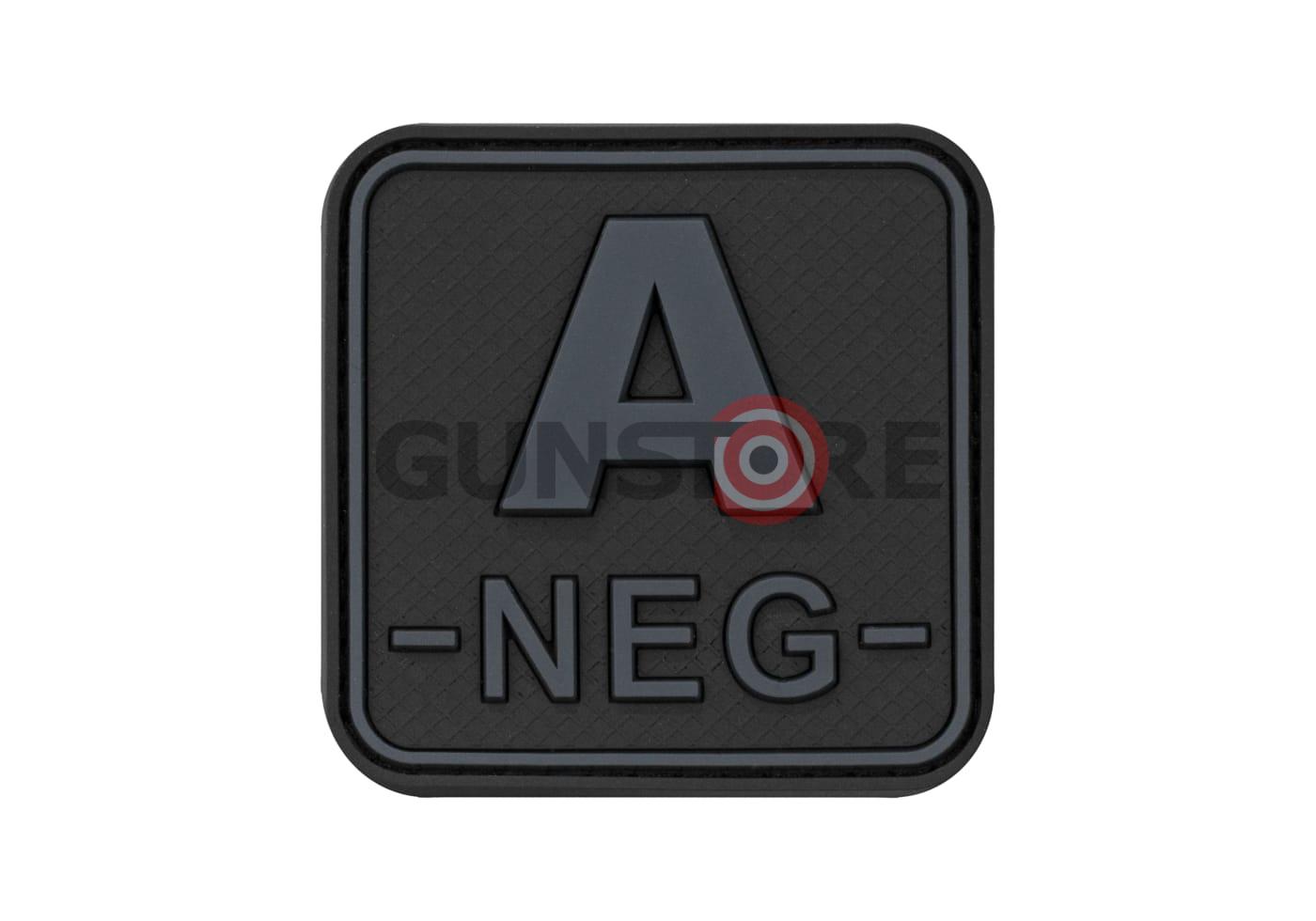 Bloodtype Square Rubber Patch A Neg Blackops