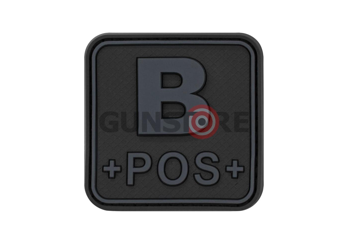 Bloodtype Square Rubber Patch B Pos Blackops