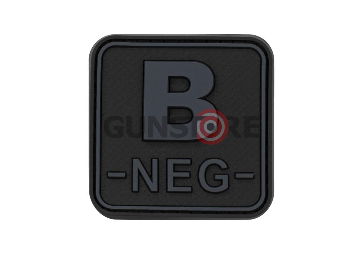 Bloodtype Square Rubber Patch B Neg Blackops