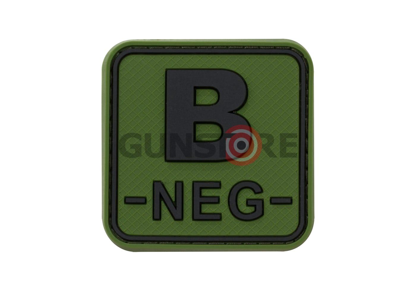 Bloodtype Square Rubber Patch B Neg