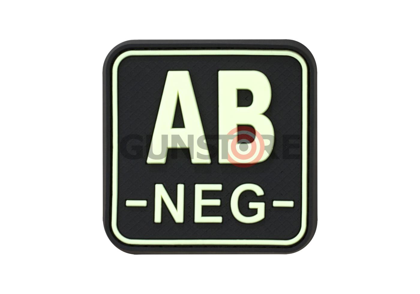 Bloodtype Square Rubber Patch AB Neg