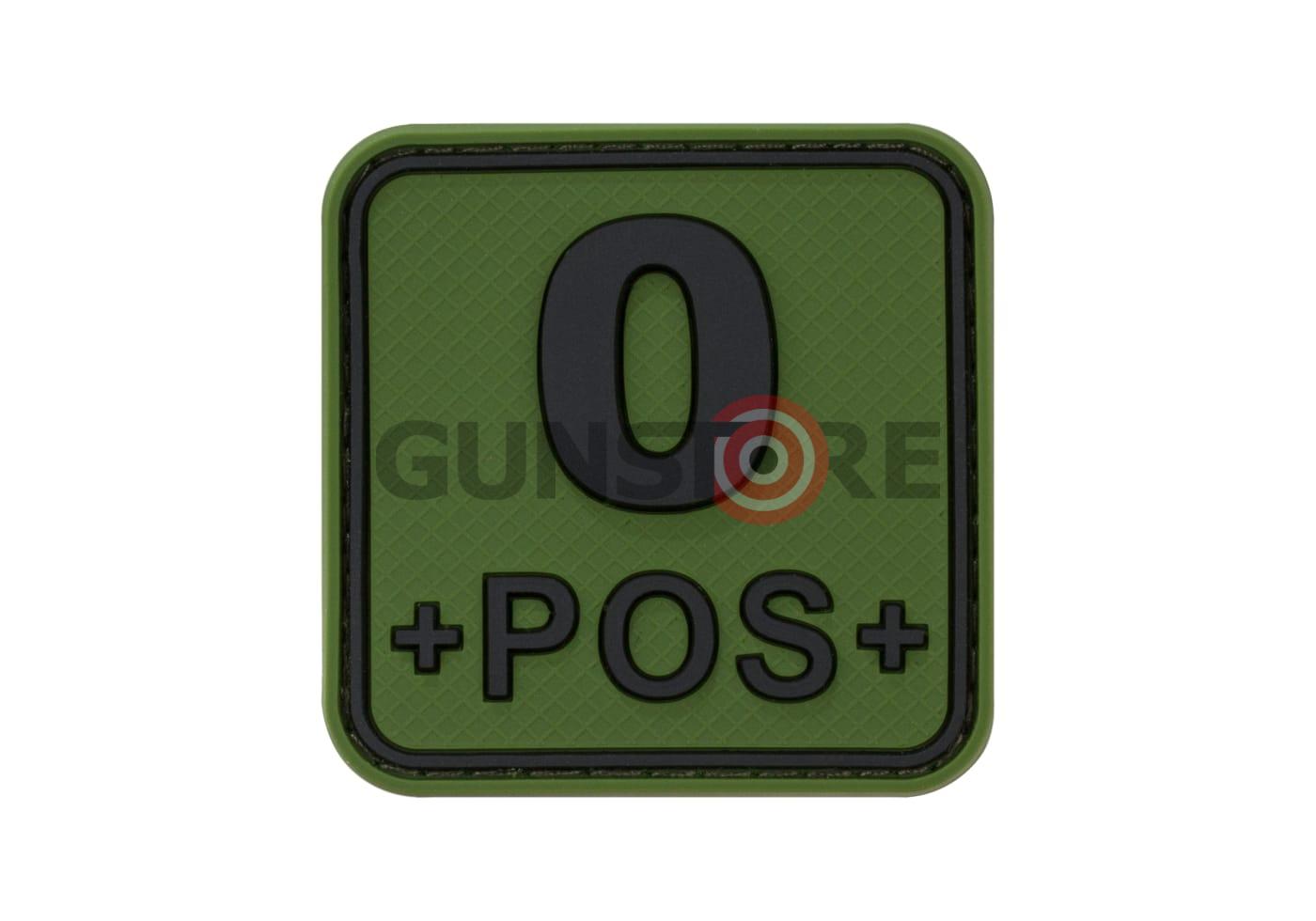 Bloodtype Square Rubber Patch 0 Pos