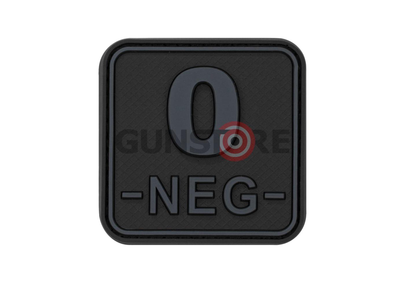 Bloodtype Square Rubber Patch 0 Neg Blackops