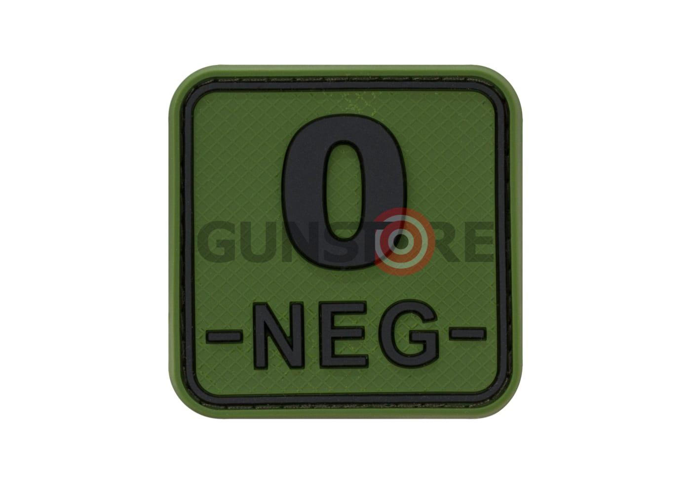 Bloodtype Square Rubber Patch 0 Neg