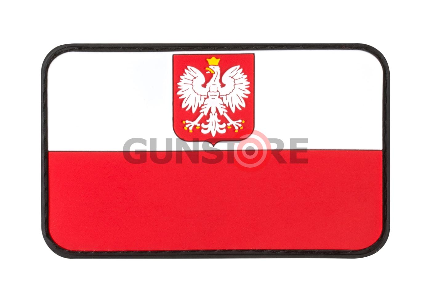 Poland Flag Rubber Patch Multicolor