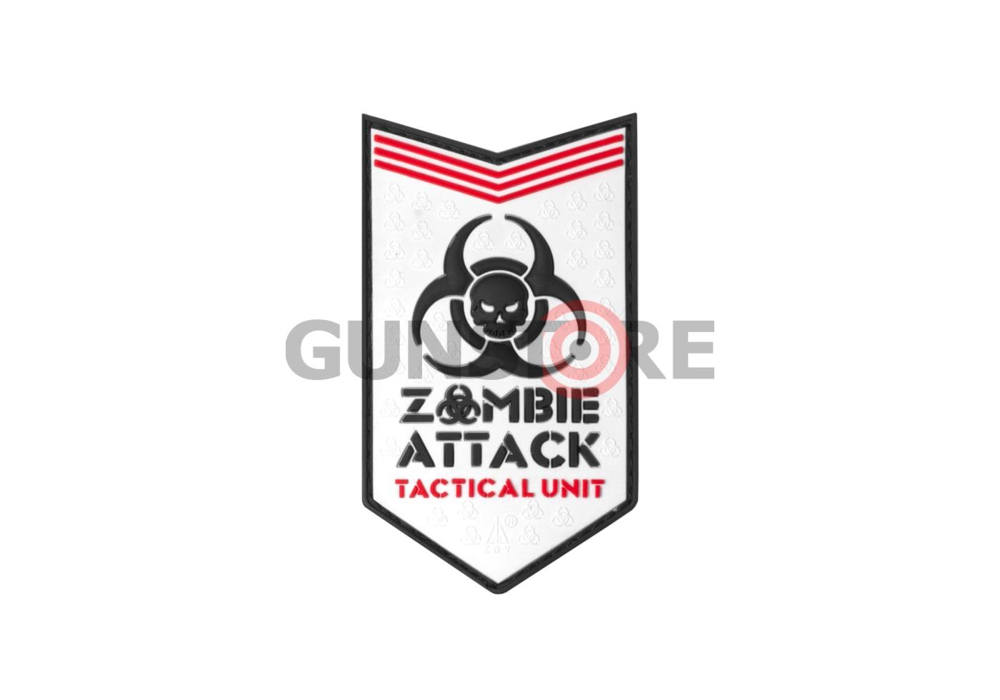 Zombie Attack Rubber Patch White