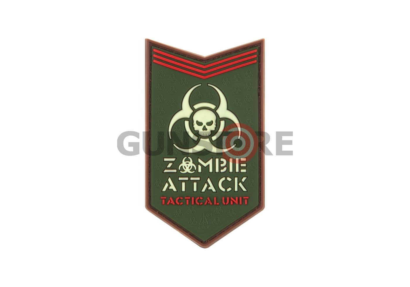 Zombie Attack Rubber Patch Green