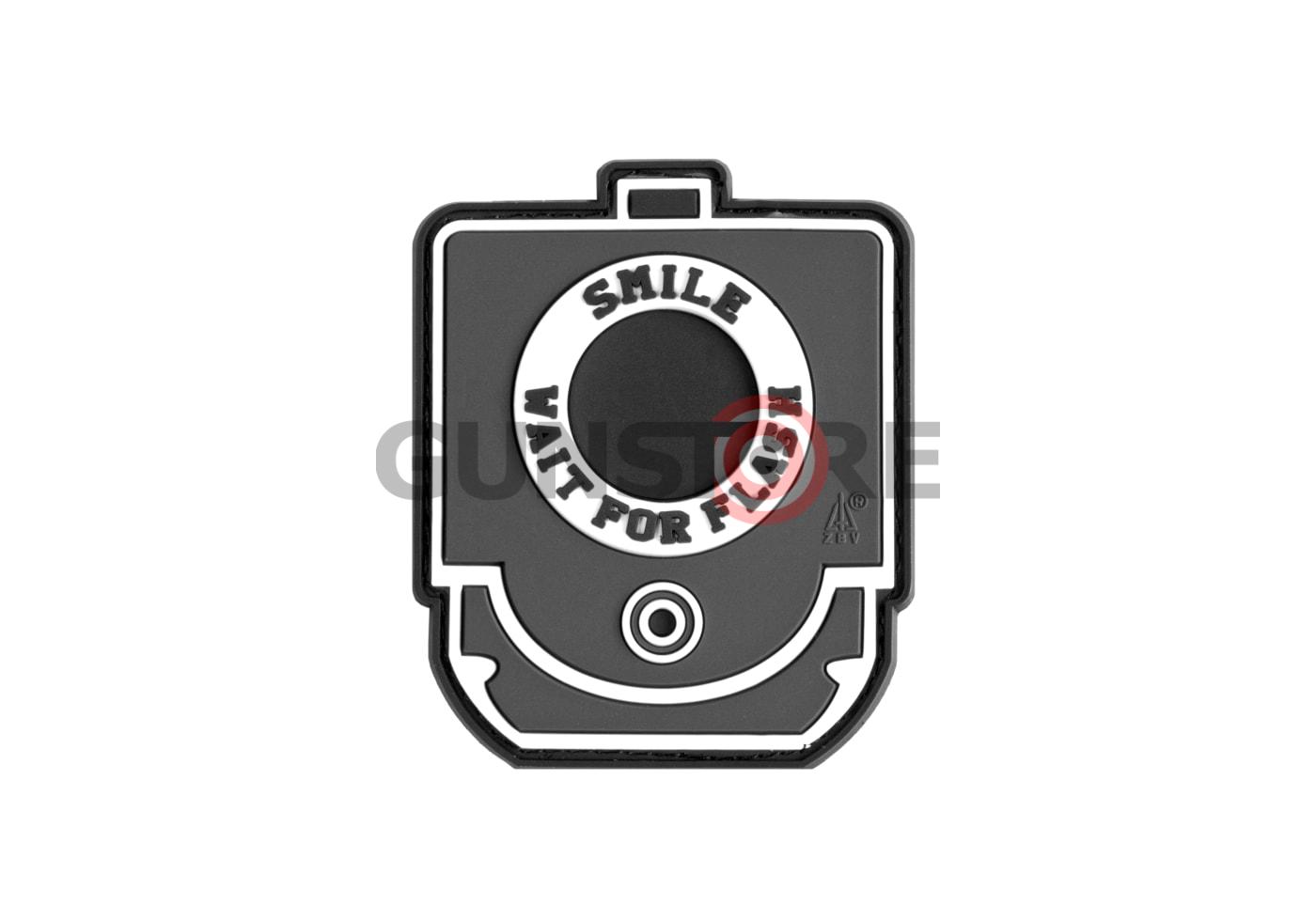 Smile and Wait Rubber Patch Multicolor