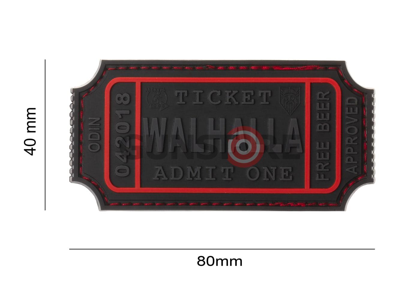 Fotografia: Large Walhalla Ticket Rubber Patch