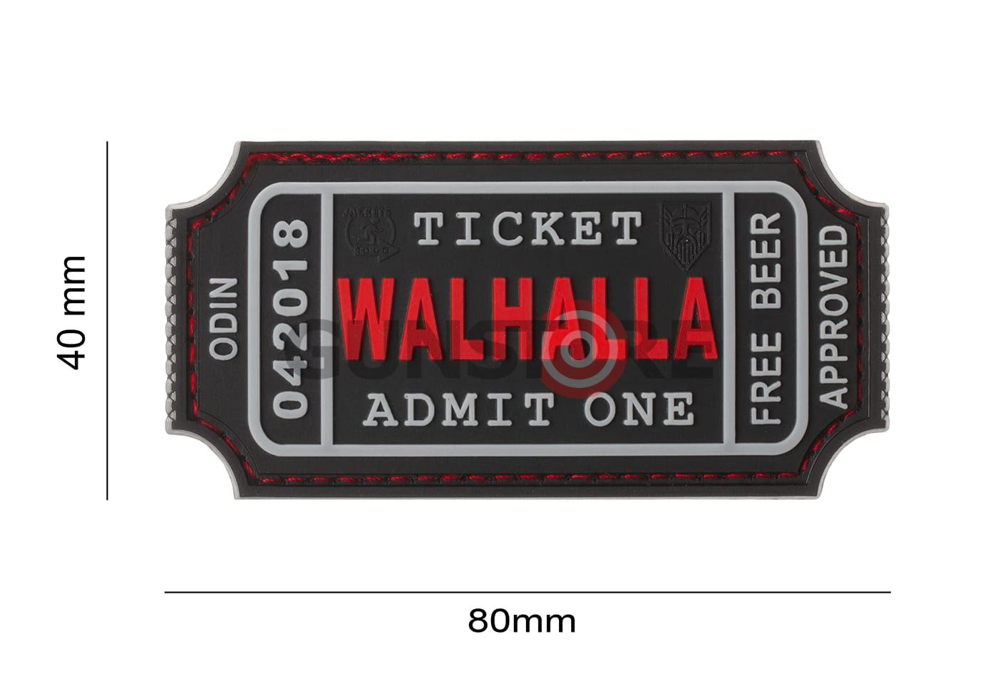 Fotografia: Large Walhalla Ticket Rubber Patch
