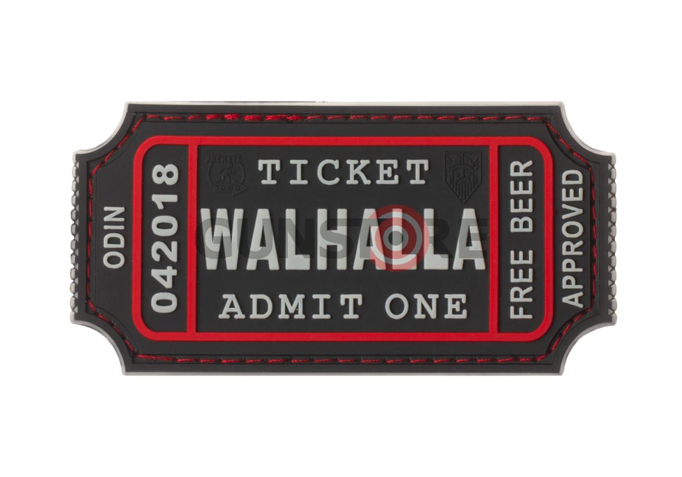 Large Walhalla Ticket Rubber Patch SWAT
