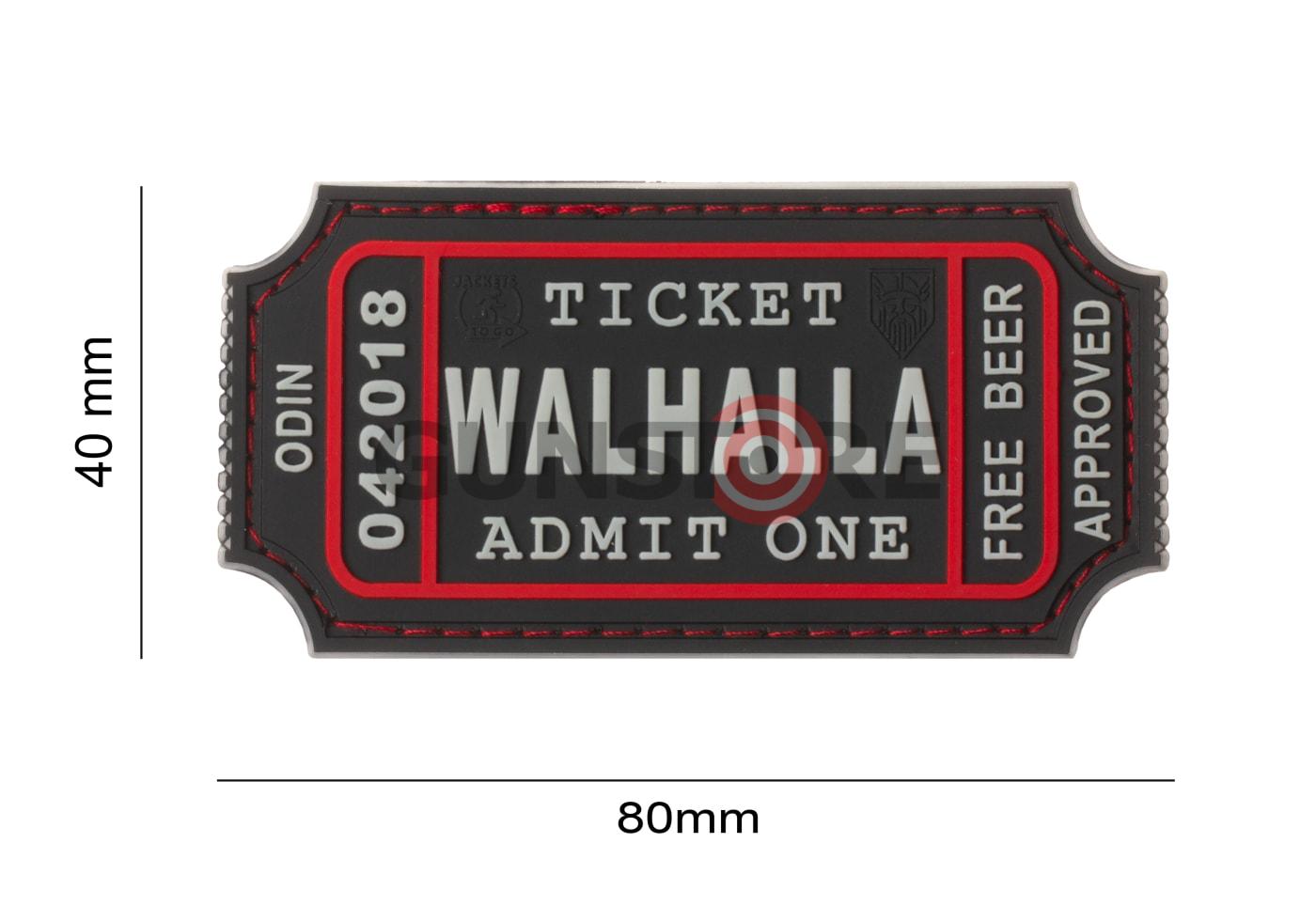 Fotografia: Large Walhalla Ticket Rubber Patch