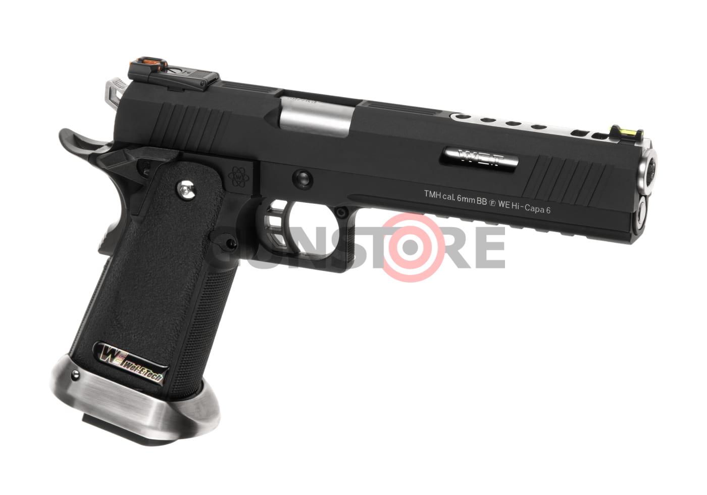 Hi-Capa 6 Force A Silver Barrel Full Metal GBB Black