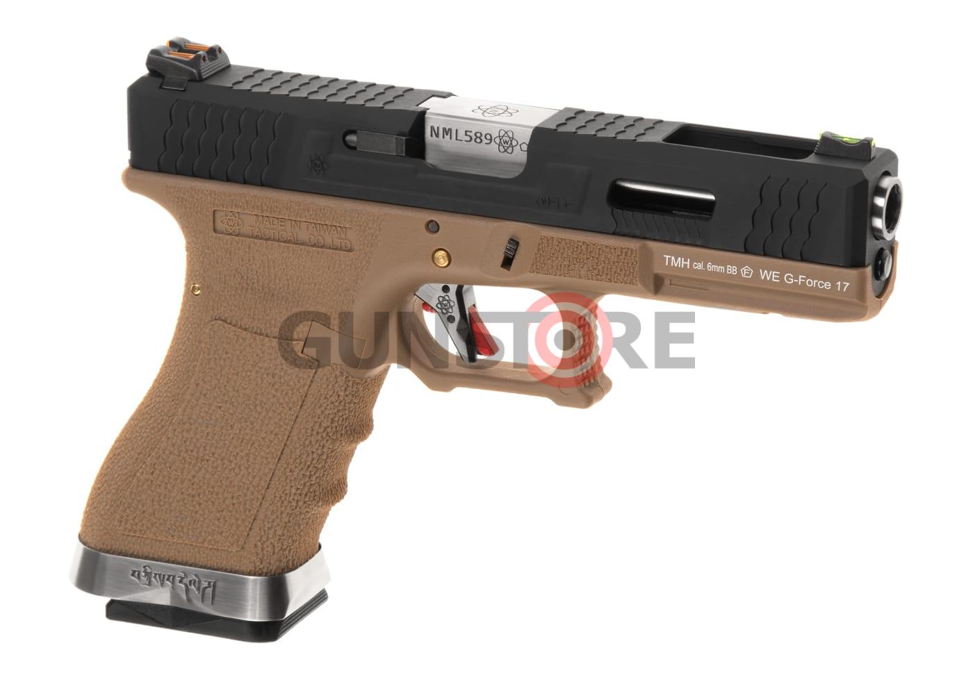 G-Force 17 BK Silver Barrel Metal Version GBB Desert