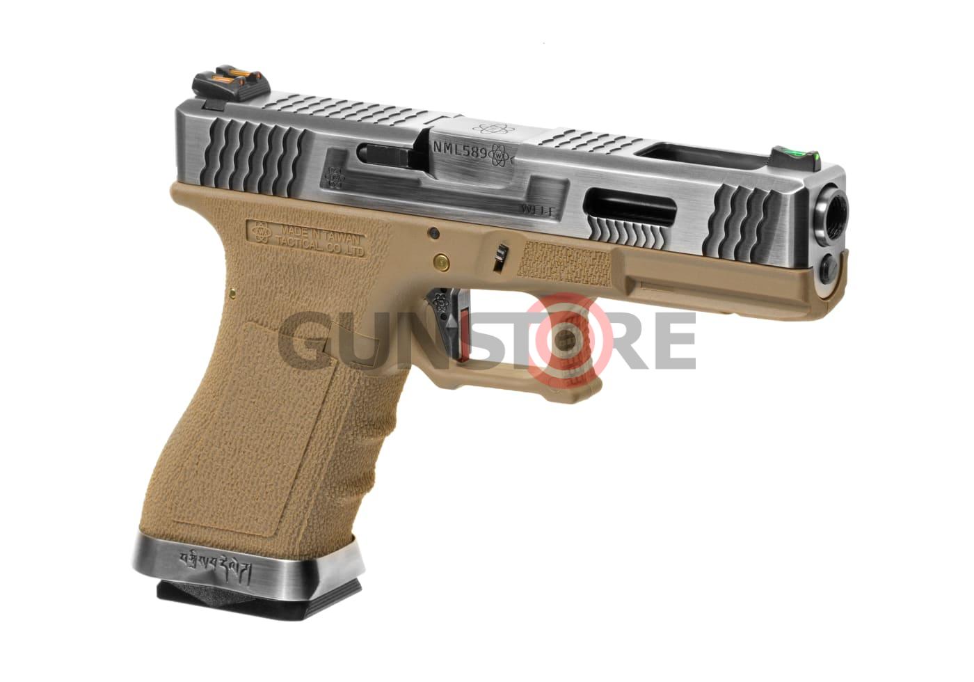 G-Force 17 SV Silver Barrel Metal Version GBB Desert