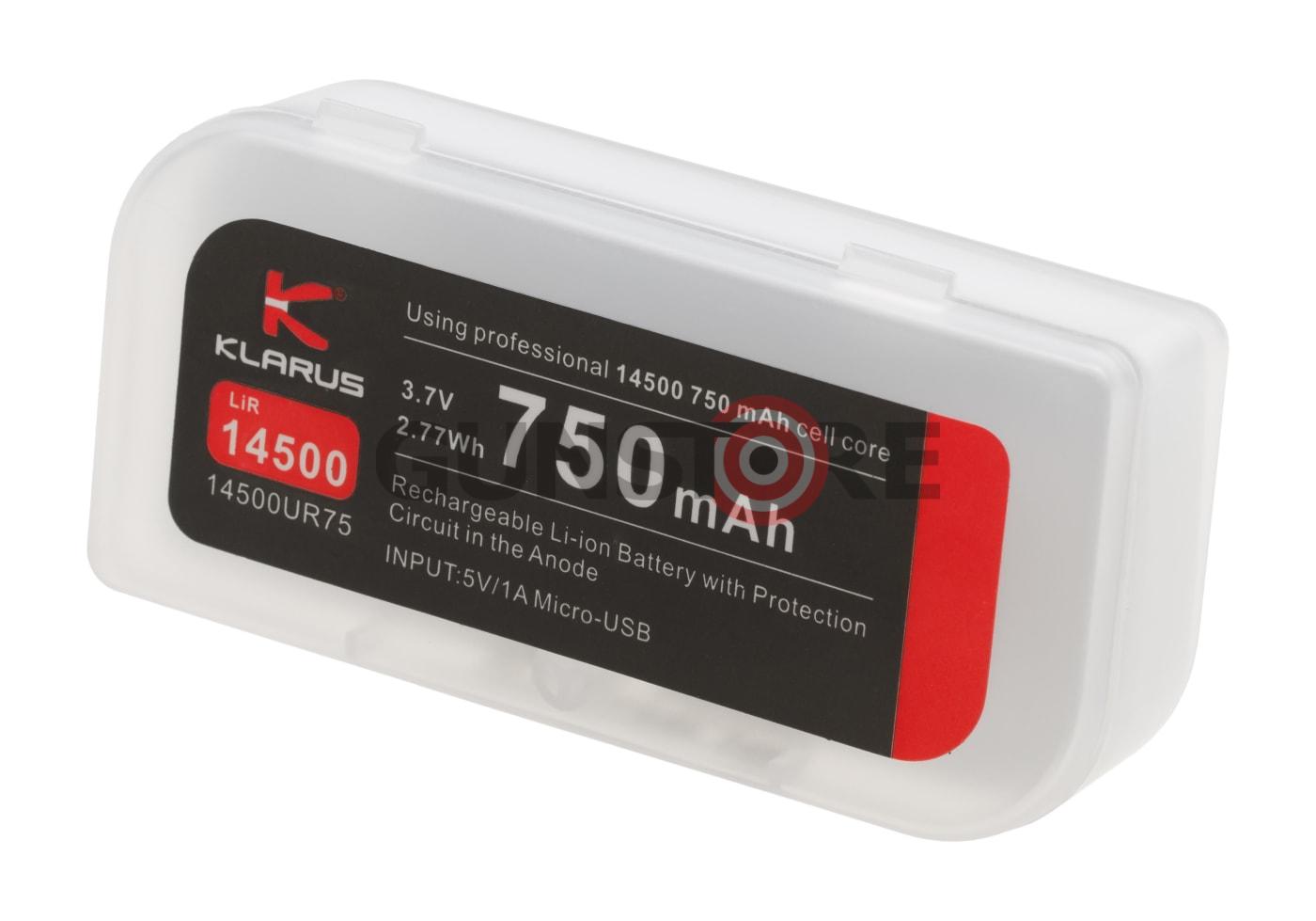 Fotografia: 14500 Battery 3.7V 750mAh Micro-USB