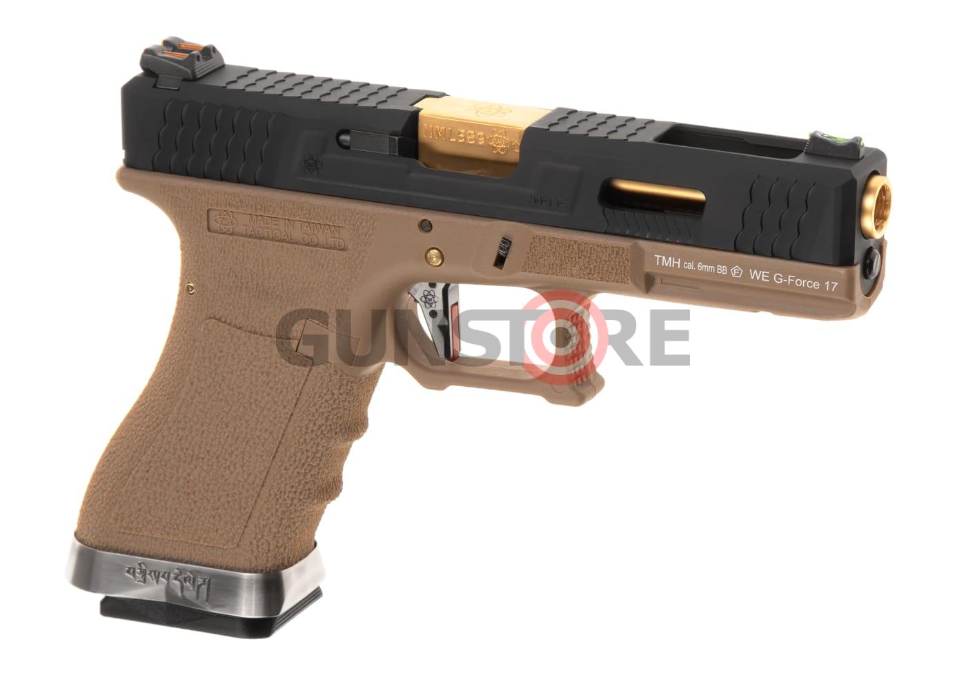 G-Force 17 BK Gold Barrel Metal Version GBB Desert