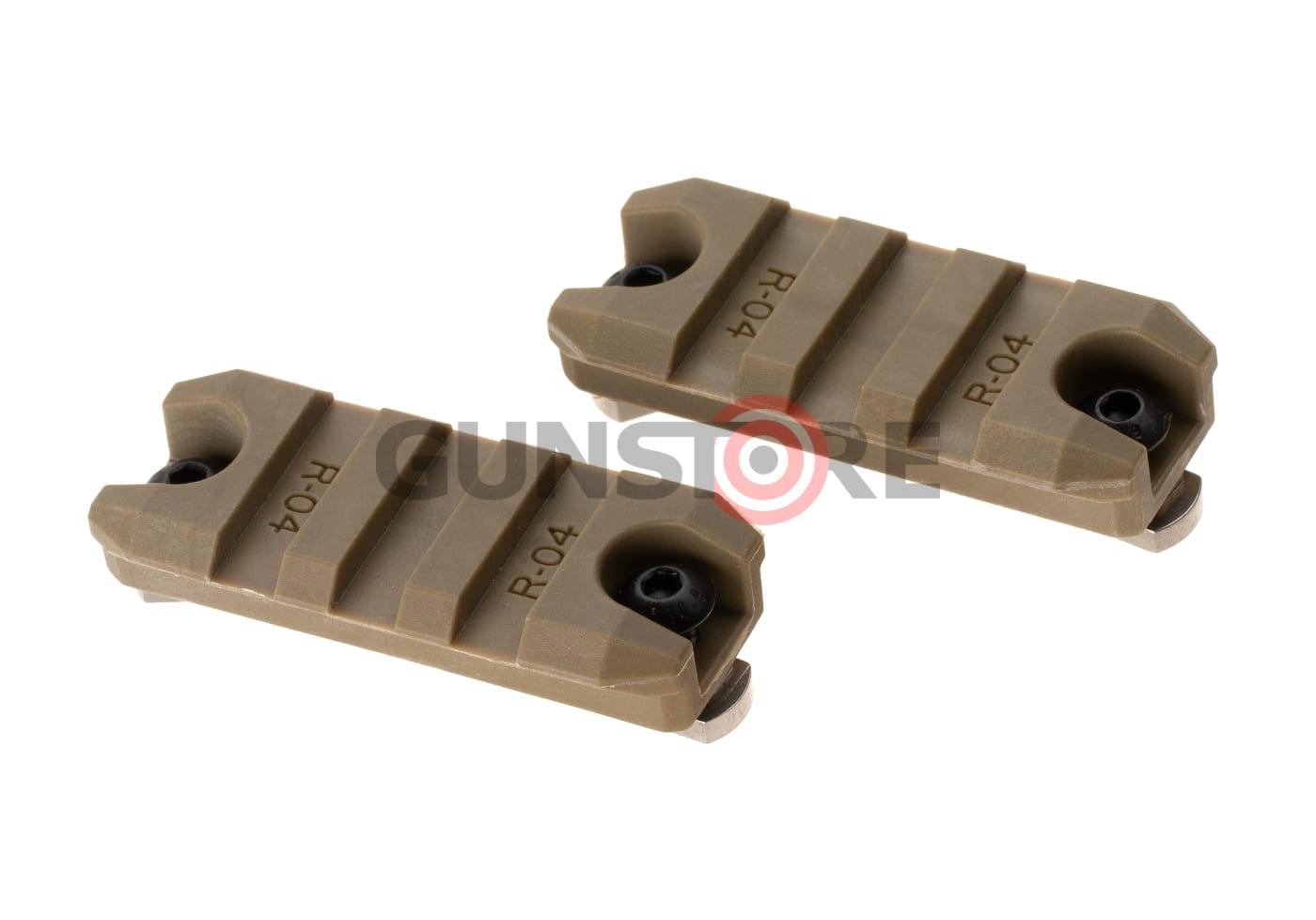 2 Inch M-LOK Plastic Rail 2-Pack Dark Earth