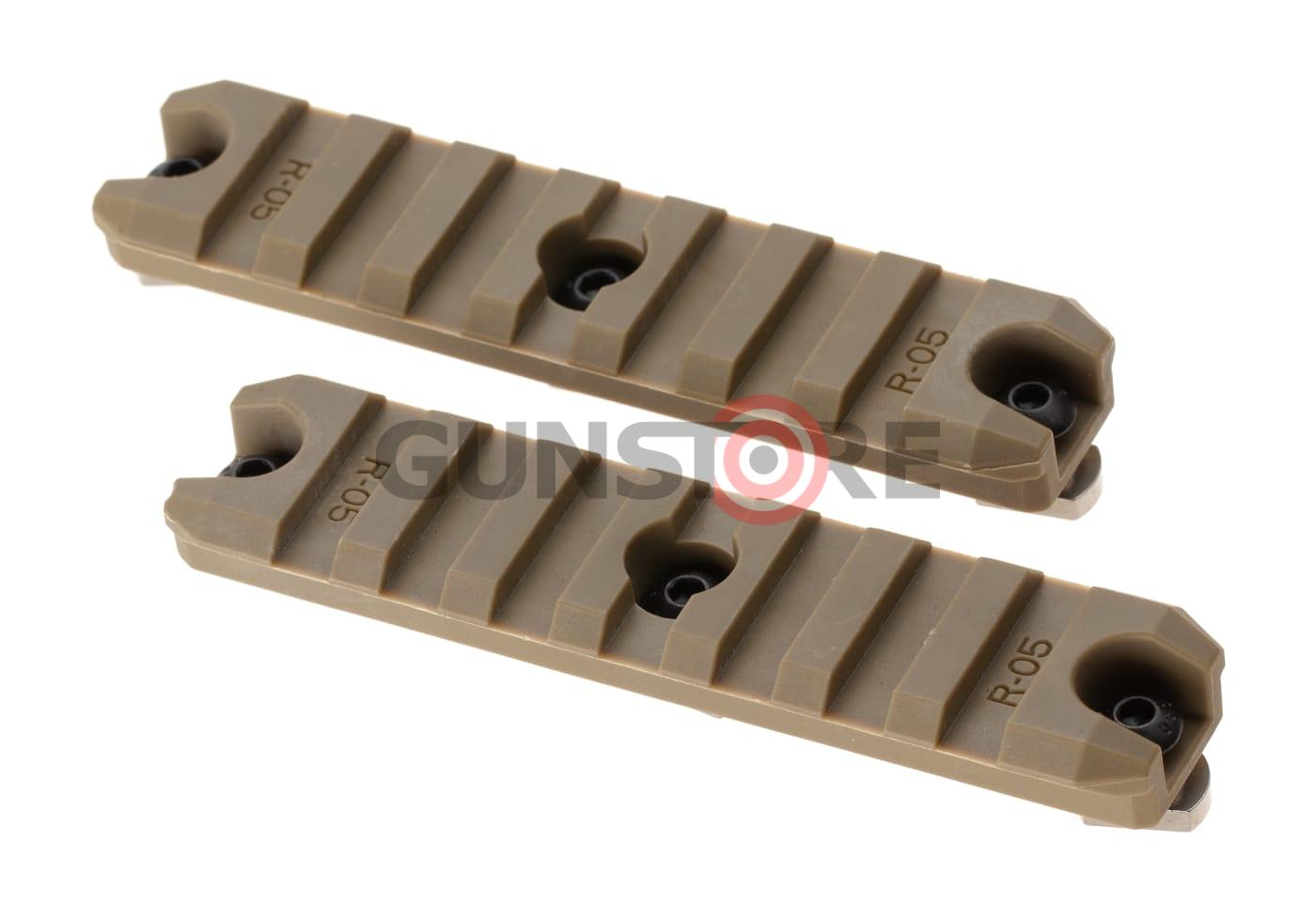 3.5 Inch M-LOK Plastic Rail 2-Pack Dark Earth