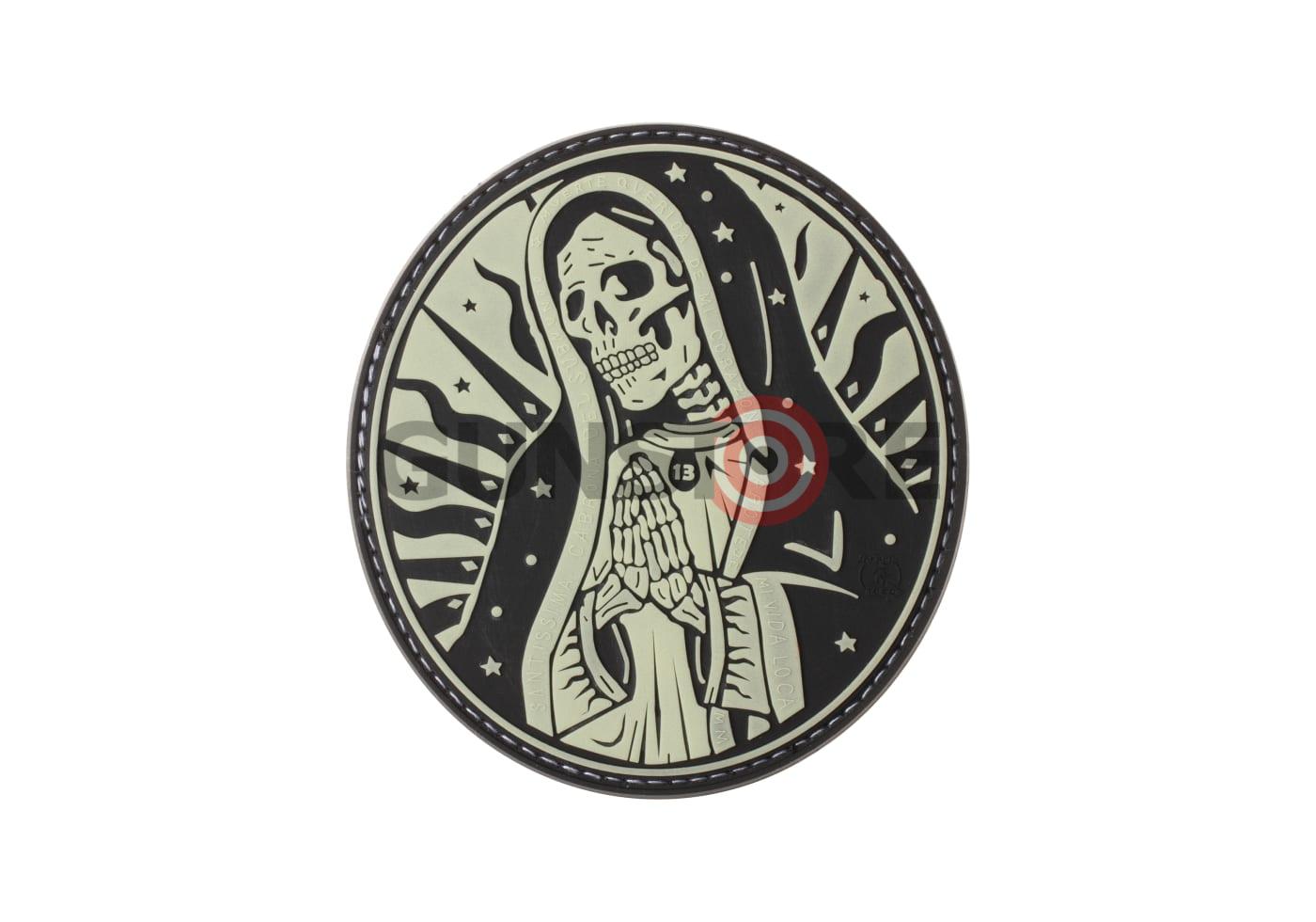 Santa Muerte Rubber Patch Glow
