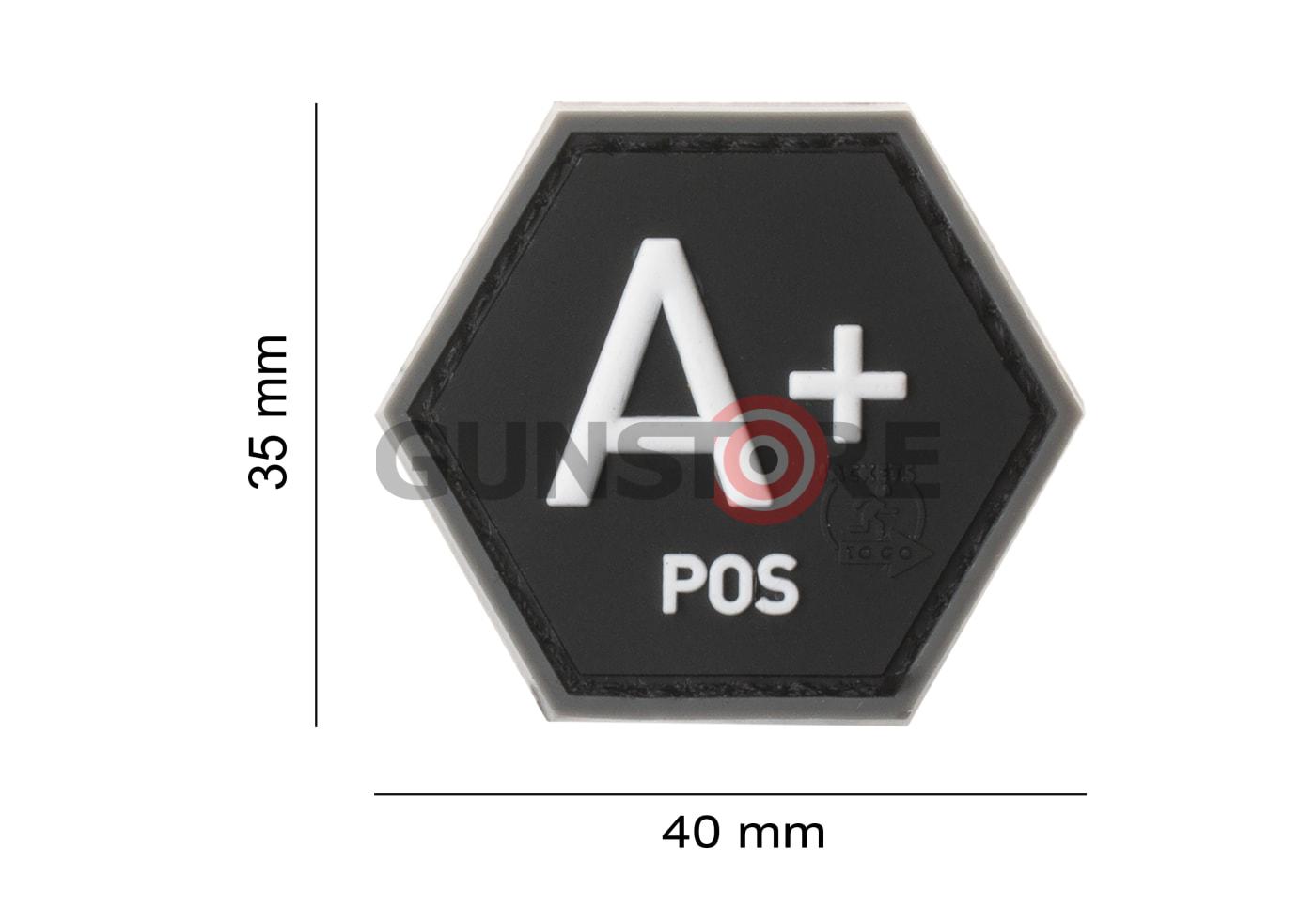 Fotografia: Bloodgroup Hexagon Rubber Patch A Pos