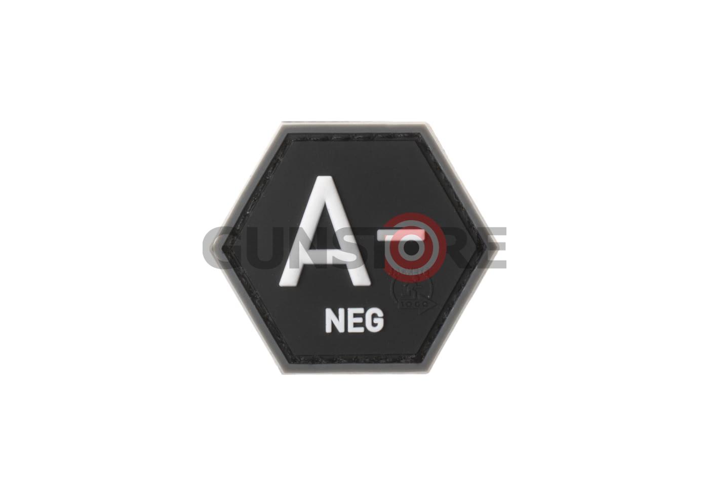 Bloodgroup Hexagon Rubber Patch A Neg
