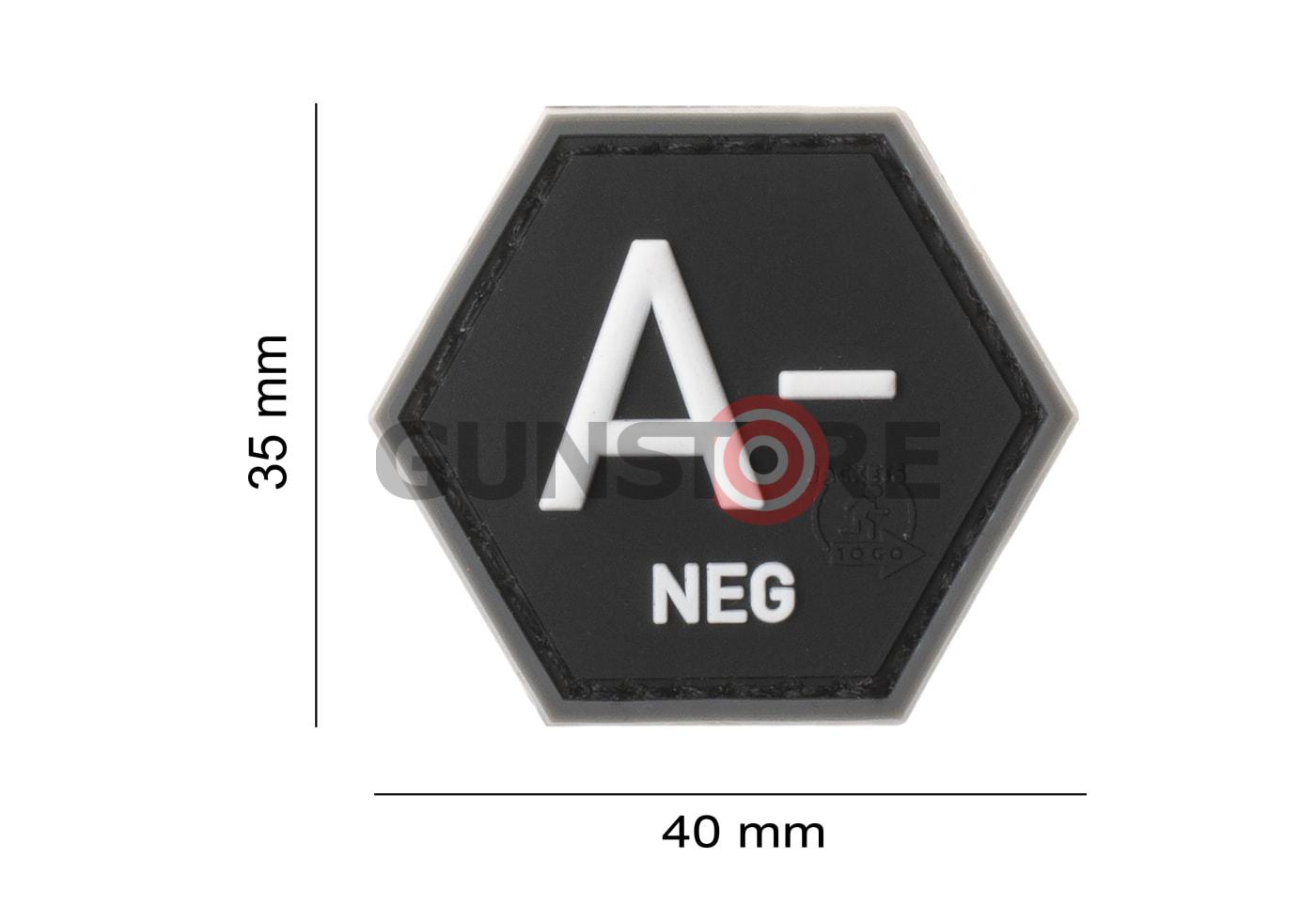 Fotografia: Bloodgroup Hexagon Rubber Patch A Neg